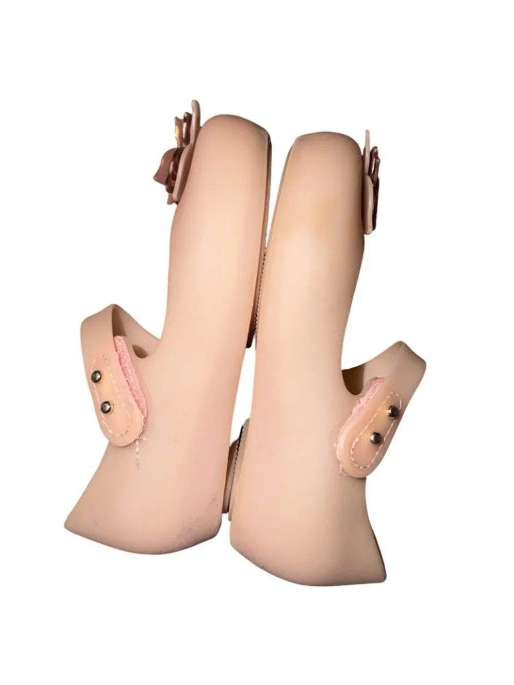Mini Melissa Girls Cream Butterfly Mary Jane Jelly Flats Size US 9 Toddler